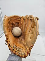 Vintage Covee leren honkbal handschoen met bal baseball, Handschoen, Gebruikt, Ophalen of Verzenden, Honkbal