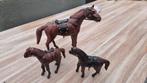Vintage leren paarden set, Antiek en Kunst, Ophalen of Verzenden