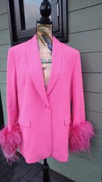 Roze blazer met veren XS, Zara, Nieuw, Ophalen of Verzenden, Jasje