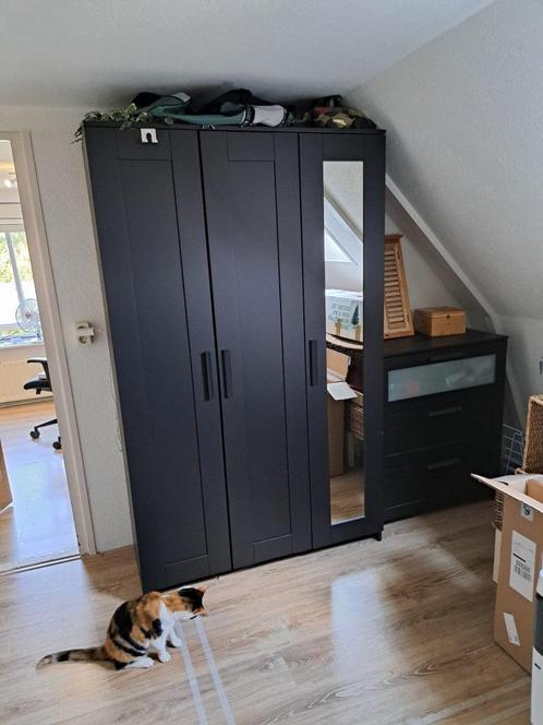 Brimnes kledingkast en ladekast (zwart), Huis en Inrichting, Kasten | Ladekasten, Zo goed als nieuw, Minder dan 100 cm, 50 tot 100 cm