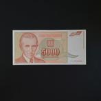 5000 dinar Joegoslavië #020, Verzenden, Joegoslavië, Los biljet