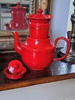 Rood emaille filterpotje., Ophalen of Verzenden