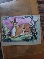 Bambi in pastel 1949, Antiek en Kunst, Ophalen of Verzenden