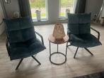 2 mooie draaifauteuils. Blauw/grijs. Nieuwstaat! Zeer netjes, Ophalen, Twee, Zo goed als nieuw, Stof