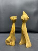 Vintage Messing Katten Beelden. MidCentury Hollywood Regency, Antiek en Kunst, Ophalen of Verzenden