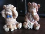 2 Vintage Beeldjes in Anne Geddes Stijl - Baby in Berenpak, Verzenden, Gebruikt, Mens