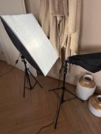 2 Softboxen studiolampen met LED schakelaar draagtas, Ophalen of Verzenden, Zo goed als nieuw, Lamp of Flitsset
