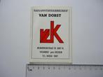 sticker Hijskraan vintage VAN DORST Haghorst diessen kraan, Verzamelen, Stickers, Overige typen, Zo goed als nieuw, Verzenden