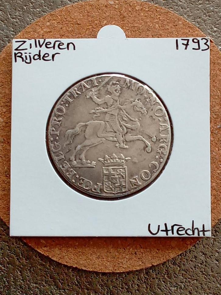 Zilveren Rijder / Ducaton 1793 Utrecht Zfr+, Postzegels en Munten, Munten | Nederland, Setje, Overige waardes, Vóór koninkrijk