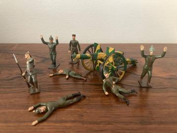 WW1 WO1 Duits veldkanon met tinnen soldaten beschikbaar voor biedingen