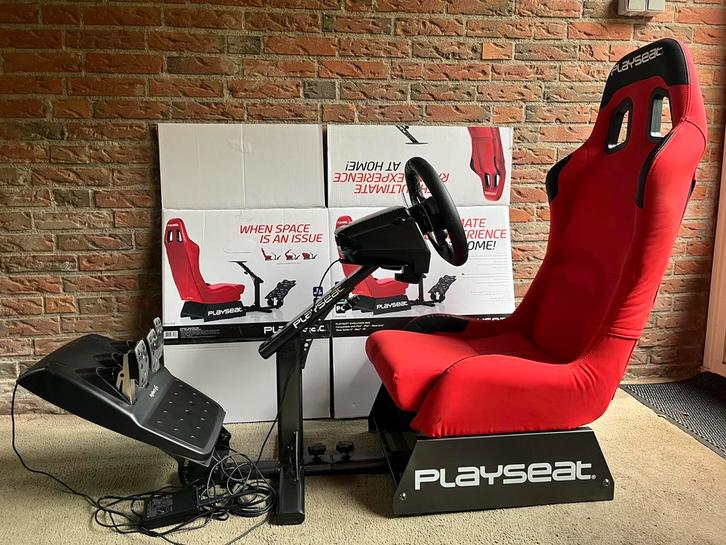 Playseat Evolution en Logitech G29 game stuur/pedalen, Spelcomputers en Games, Spelcomputers | Overige Accessoires, Zo goed als nieuw