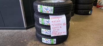Aanhanger wielen 165R13C 96/94 N steek 5x112 et 30 NU € 90,- beschikbaar voor biedingen