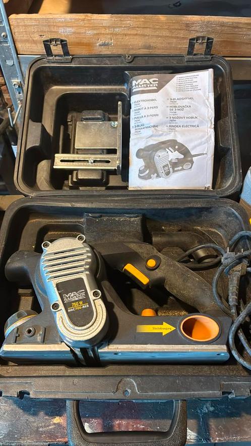 Schaafmachine MAC Allister 750W, met koffer, Doe-het-zelf en Verbouw, Gereedschap | Overige machines, Gebruikt, Ophalen of Verzenden
