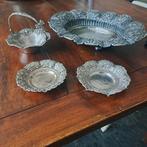 Verzameling zilveren djokja schalen., Antiek en Kunst, Antiek | Goud en Zilver, Ophalen of Verzenden, Zilver