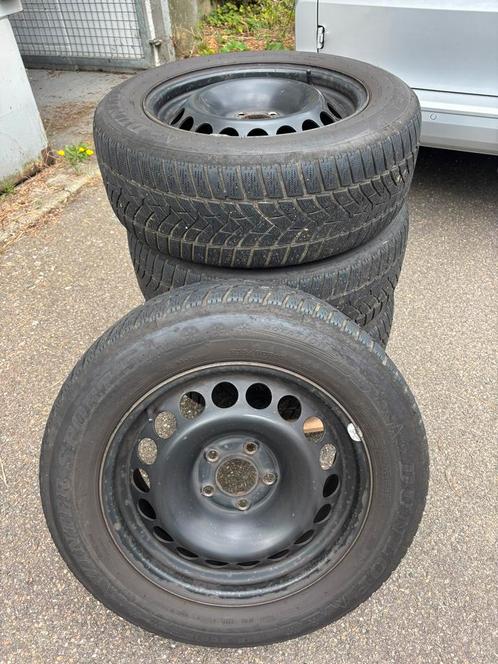 Winterbanden met stalen velg, Auto-onderdelen, Banden en Velgen, Banden en Velgen, Winterbanden, 16 inch, 215 mm, Ophalen