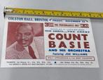 Count Basie Show Flyer 22 November 1957 antiek Joe Williams, Ophalen of Verzenden