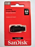 SanDisk Cruzer Blade 64GB USB 2.0 stick nieuw, Nieuw, 64 GB, Ophalen of Verzenden, Sandisk