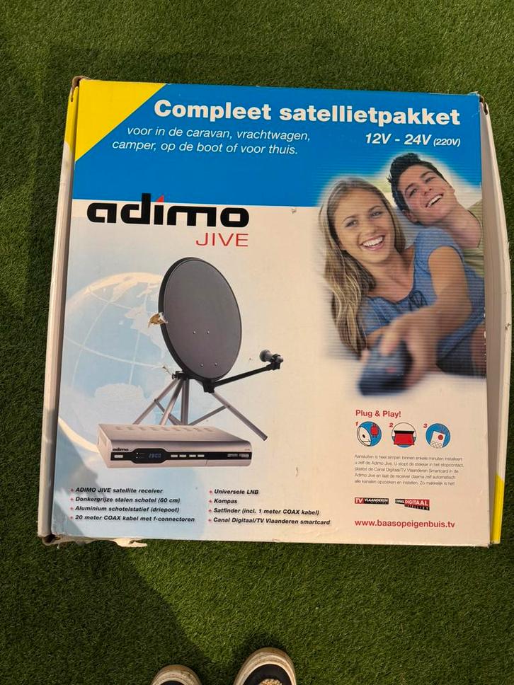 Compleet Adimo JIVE Satellietpakket – 60 cm schotel, Audio, Tv en Foto, Schotelantennes, Zo goed als nieuw, (Schotel)antenne, Overige merken