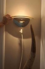 2 x Vintage Wandlamp met Glazen Kap, Ophalen of Verzenden, Gebruikt, Glas, Vintage