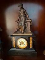 Antieke Franse pendule met bronzen beeld, Antiek en Kunst, Ophalen