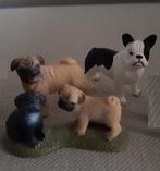 Schleich Bulldog en Mopshond, Verzamelen, Dierenverzamelingen, Zo goed als nieuw, Beeldje of Figuurtje, Verzenden, Hond of Kat