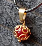 Ketting bal, Verzenden, Nieuw, Goud, Met hanger