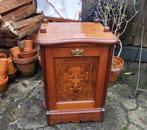 Antiek kastje met prachtige inleg, origineel v kolen Miekje, Antiek en Kunst, Antiek | Meubels | Kasten, Ophalen