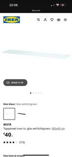 IKEA Besta Toppaneel Glas 180x40cm Tv-meubel NIEUW, Huis en Inrichting, Ophalen, 150 tot 200 cm, Minder dan 100 cm, 25 tot 50 cm
