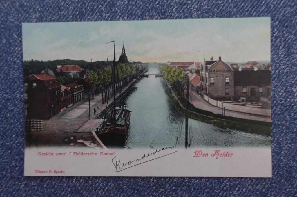 Den Helder. Gezicht over ‘t Heldersche Kanaal, Ophalen of Verzenden, Voor 1920, Ongelopen, Noord-Holland