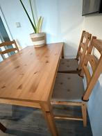 Ikea eettafel met 4 stoelen en 4 kussens, Ophalen, Zo goed als nieuw