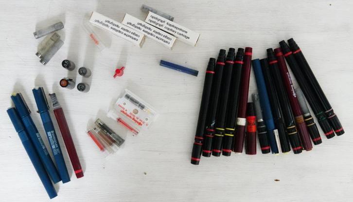 rotring pennen, Hobby en Vrije tijd, Tekenen, Gebruikt, Overige typen, Ophalen