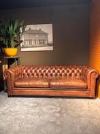 Chesterfield 4zits Bank orgineel Bendic Balmoral, Goor, Zo goed als nieuw, Rechte bank, Klassiek Landelijk Chique