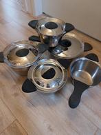 5-delige BK Q-linair pannenset, Huis en Inrichting, Keuken | Potten en Pannen, Gebruikt, Inductieplaat, Pannenset, Ophalen of Verzenden