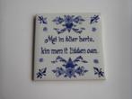 Delfts blauw Tegeltje ., Ophalen of Verzenden, Gebruikt