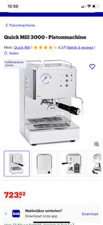 Quick Mill piston espresso machine (RVS), Witgoed en Apparatuur, Koffiezetapparaten, Ophalen, Espresso apparaat, 10 kopjes of meer