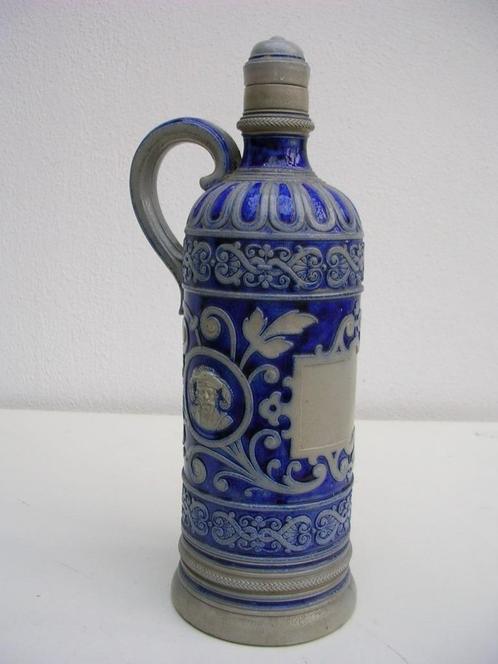 Zeldzame steengoed jeneverfles kruik westerwald of Elzas, Antiek en Kunst, Antiek | Keramiek en Aardewerk, Ophalen of Verzenden