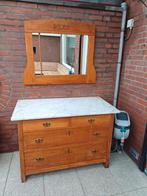 Commode ladekast met marmeren blad en spiegel, Huis en Inrichting, Ophalen, Gebruikt