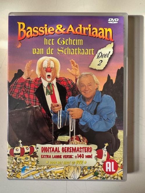 Bassie Bassie & Adriaan het geheim van de schatkaart deel 2, Cd's en Dvd's, Dvd's | Kinderen en Jeugd, Zo goed als nieuw, Film