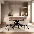 Setprijs! Mangohout eettafel en salontafel Rond/Ovaal, Ophalen, Nieuw