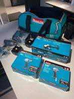 Makita 4 delige set incl 2 baterijen incl lader, Doe-het-zelf en Verbouw, Gereedschap | Schuurmachines, Ophalen of Verzenden, Zo goed als nieuw