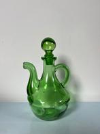 Vintage schenkkannetje, groen glas, Ophalen of Verzenden