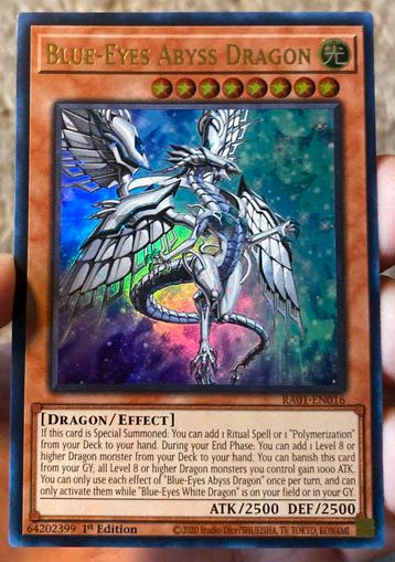 Yu-Gi-Oh! Blue-Eyes Abyss Dragon RA01 1st Edition ! beschikbaar voor biedingen