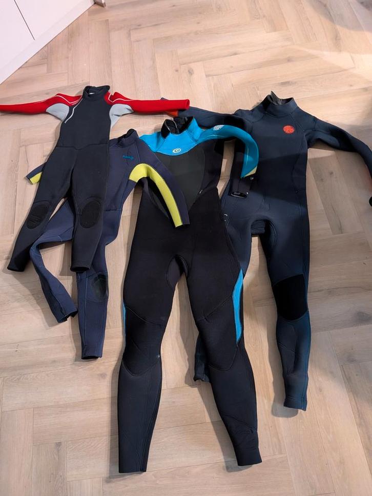 Vijf wetsuits verschillende maten en merken, Watersport en Boten, Watersportkleding, Gebruikt, Wetsuit, Kind, Ophalen of Verzenden