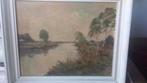 hollands landschap 20e eeuw gesigneerd J. Fons., Antiek en Kunst, Kunst | Schilderijen | Klassiek, Ophalen