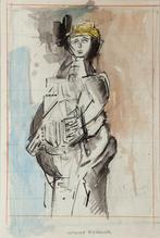 Studie aquarel potlood Antoine Pevsner (1884-1962), Antiek en Kunst, Ophalen of Verzenden