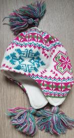 Gevoerde Scandinavische muts met vrolijke pompoenen (52 cm), Ophalen of Verzenden, Zo goed als nieuw, Meisje, Muts