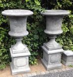 Pot en sokkel calvi beton 130 cm hoog., Tuin en Terras, Bloempotten, Ophalen, 40 cm of meer, Rond, Nieuw