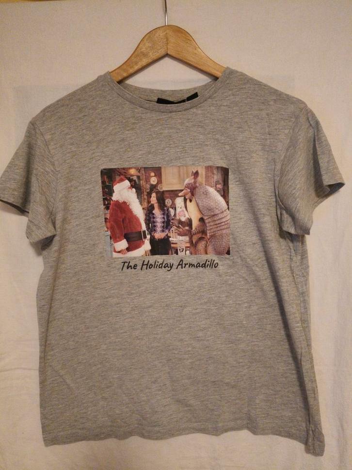 T-Shirt Friends "The holiday armadillo", Kleding | Dames, T-shirts, Zo goed als nieuw, Maat 38/40 (M), Grijs, Korte mouw, Ophalen of Verzenden