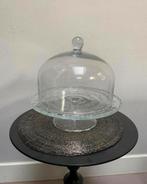 Mooie grote taart plateau met glazen stolp, Huis en Inrichting, Woonaccessoires | Stolpen, Ophalen of Verzenden, Zo goed als nieuw