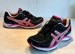 Asics hardloop schoenen running shoes zwart roze 39,5 25cm., Ophalen of Verzenden, Asics, Sportschoenen, Zwart